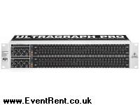 Behringer Ultra-Graph Pro 2-ch 32-band. C-W Mains Lead IEC to 13 amp plug.