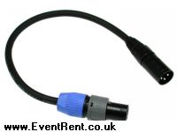 Speakon 2/way plug to XLR male