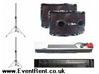 2 x  Bose 802 speakers - 225w-8ohm. twin  jacks & twin male XLR socket. 1 x Studiomaster 1200W. 2 channel 2x600w 4ohm.  Input 3 pin male XLR or 6.25mm Jack.++++