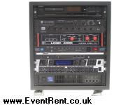 12U Rack. Sony CDP 313  CD player. Bose 802 C System controler.Behringer DEQ2496 EQ+++++