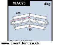 Showcraft triangular 2-way corner 135 deg