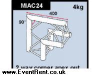 Showcraft triangular 2-way corner apex out 90 deg